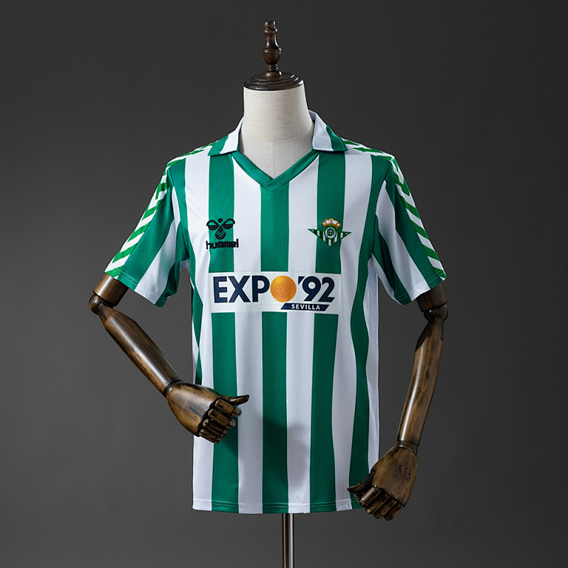 Camiseta retro Real Betis 88-89 de local, tallas S-4XL